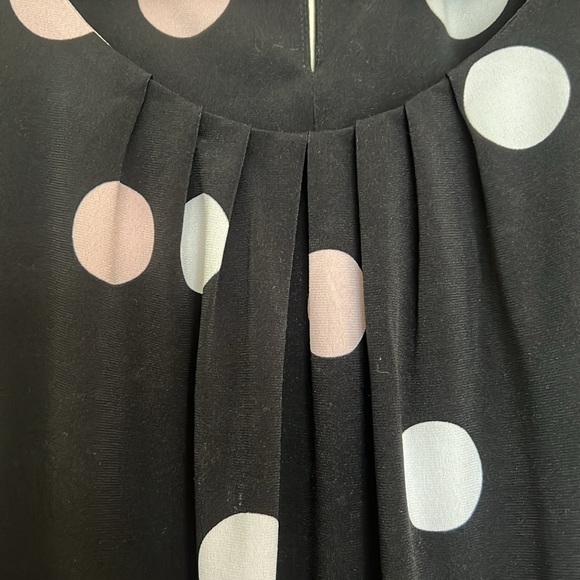 Calvin Klein pink, white and black polka dot top - Picture 4 of 7